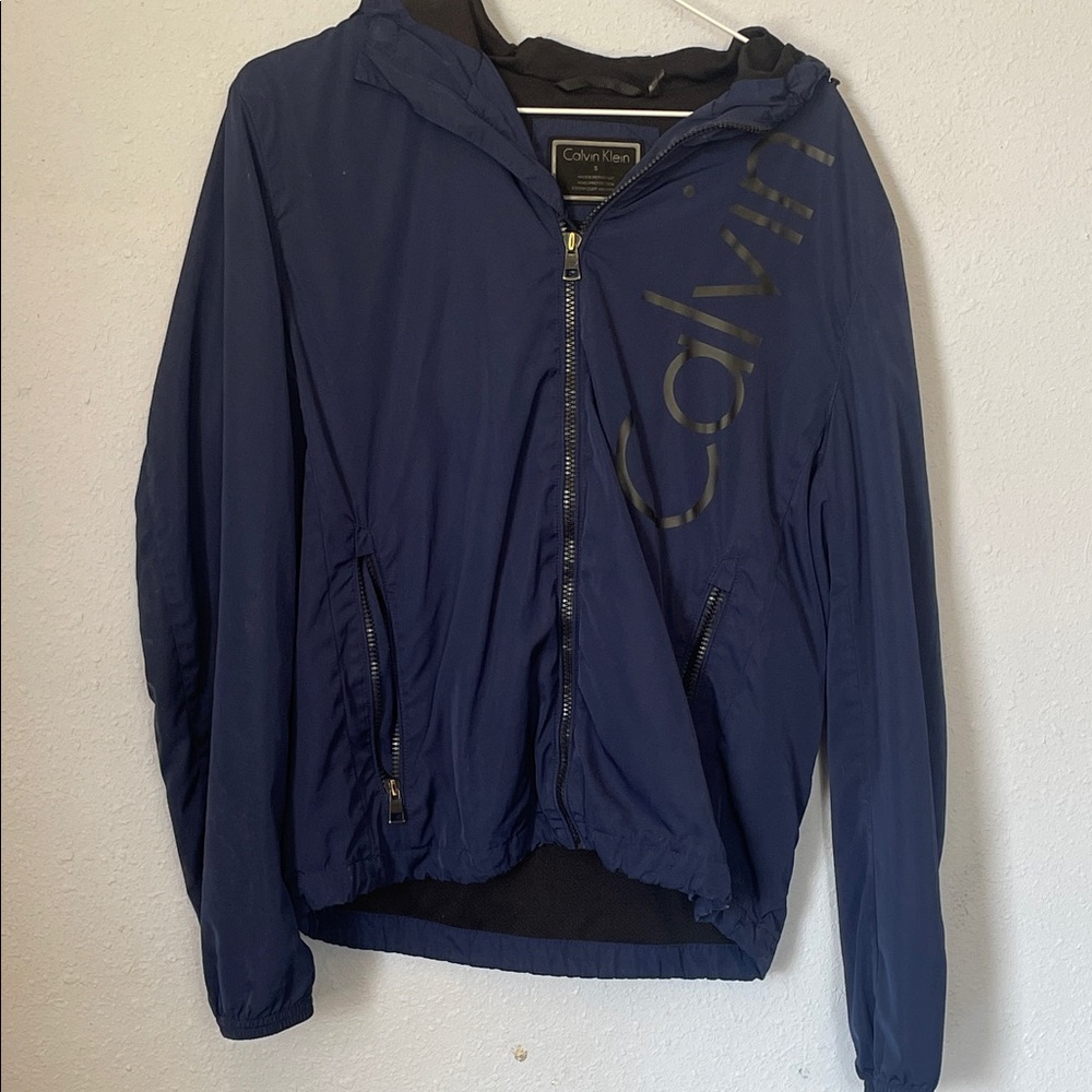 Calvin Klein Blue Windbreaker Jacket